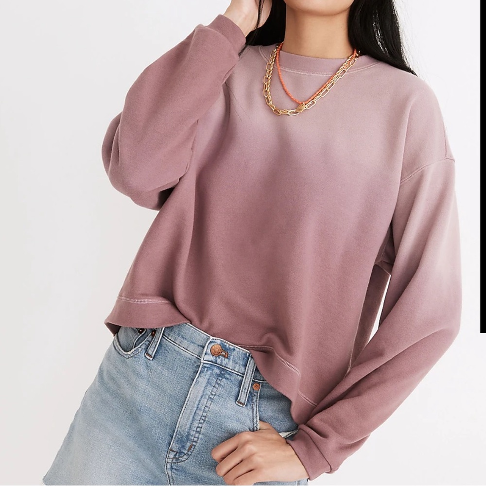 Madewell Dip-Dye (Re)sourced Cotton Swing Sweatshirt